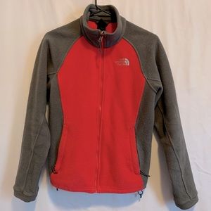 The North Face Pink and Gray Fleece Jacket Size S